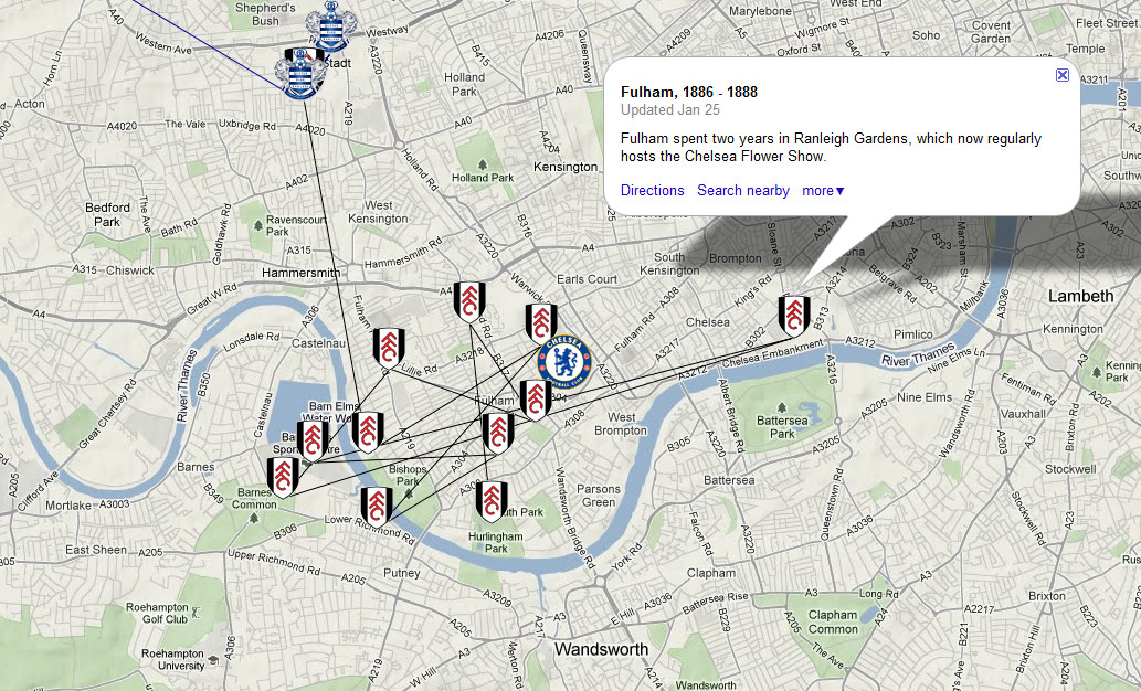 The Travelling Football Clubs Of London Mapping London