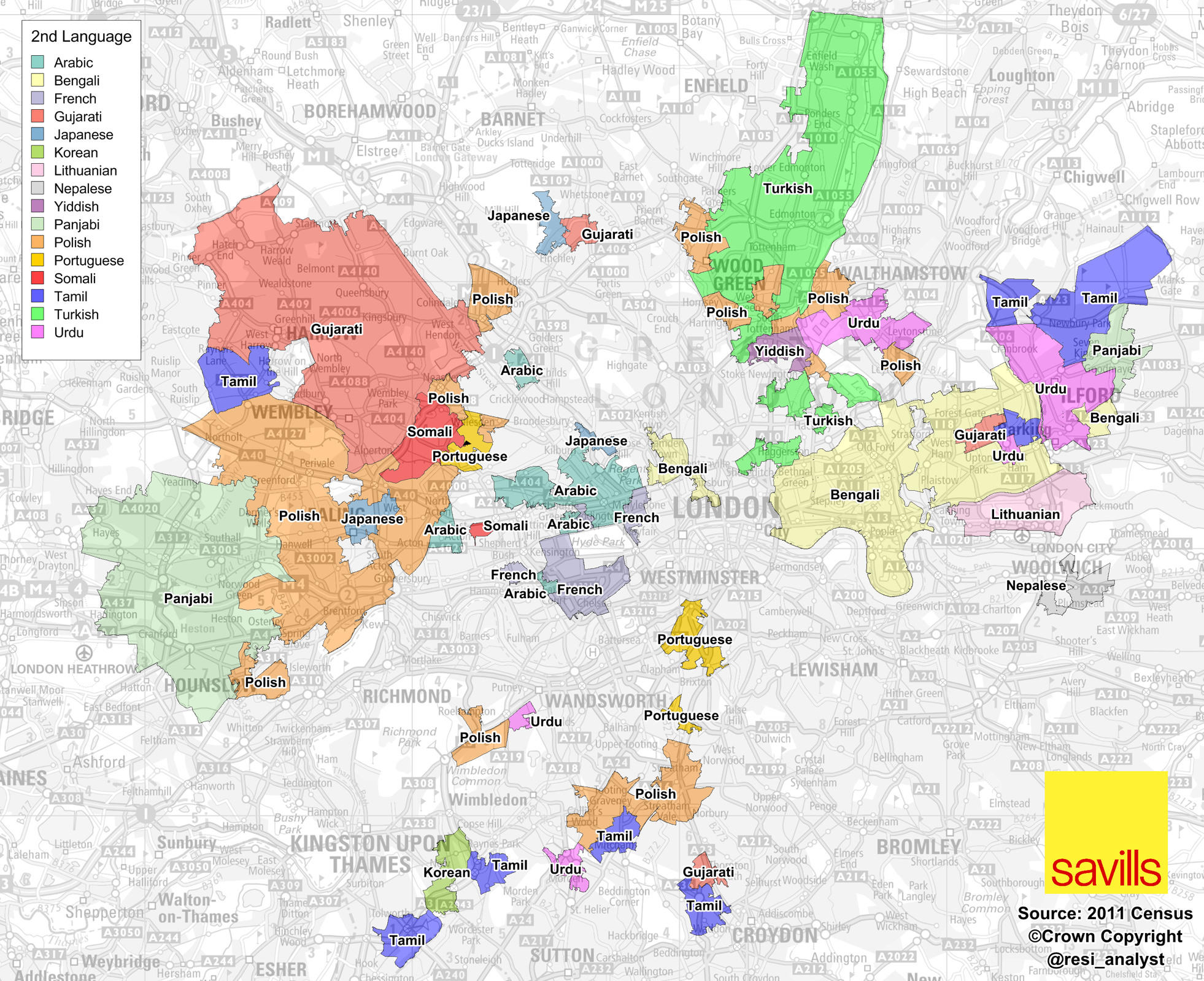 Second Languages Mapping London