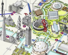 Olympic Venues as an Infographic Map