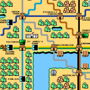 Computer Game Sprite Map of Zone 1