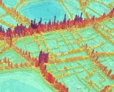 3D Map of Nitrogen Dioxide Pollution